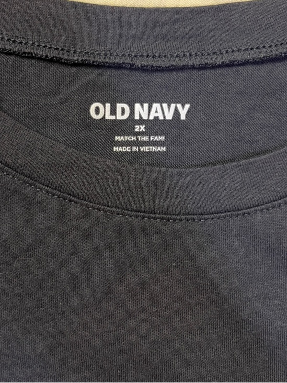 Old Navy Black Tee with White Ghost Peace Graphic - Picture 3 of 3